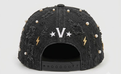 Gorra Denim Ripped – Black & Pearl Edition