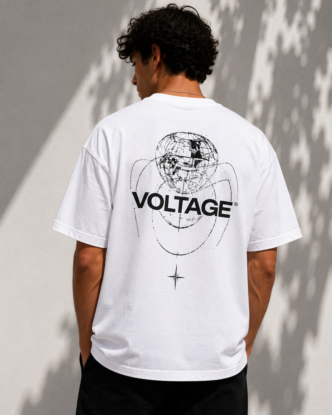VOLTAGE SIGNATURE TEE — WHITE