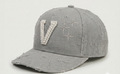 Gorra 'V' Signature – Grey Distressed Denim & Pearl