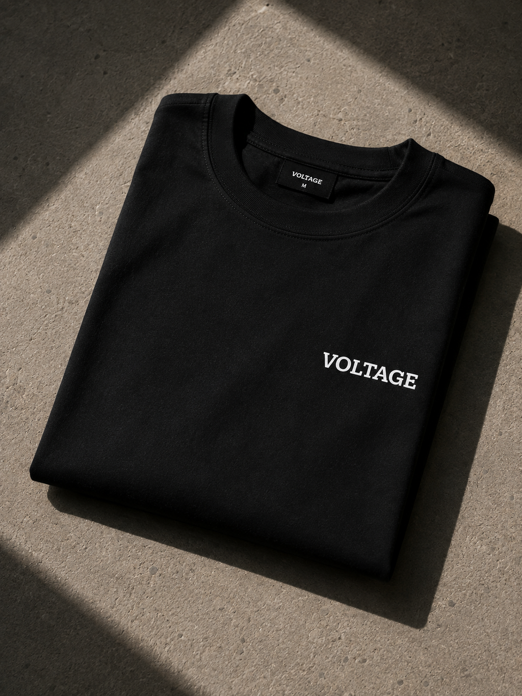 VOLTAGE SIGNATURE TEE — BLACK