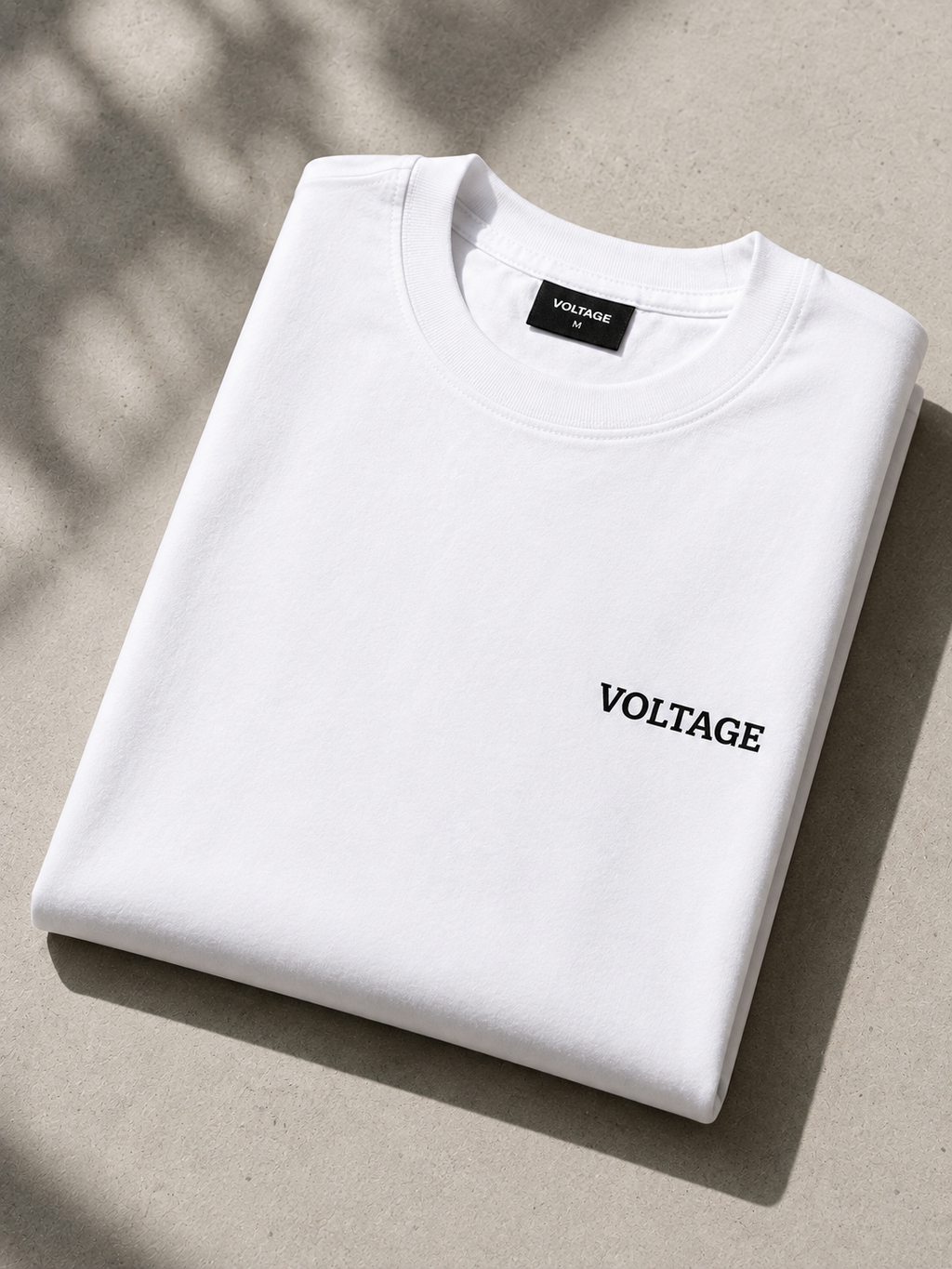 VOLTAGE SIGNATURE TEE — WHITE