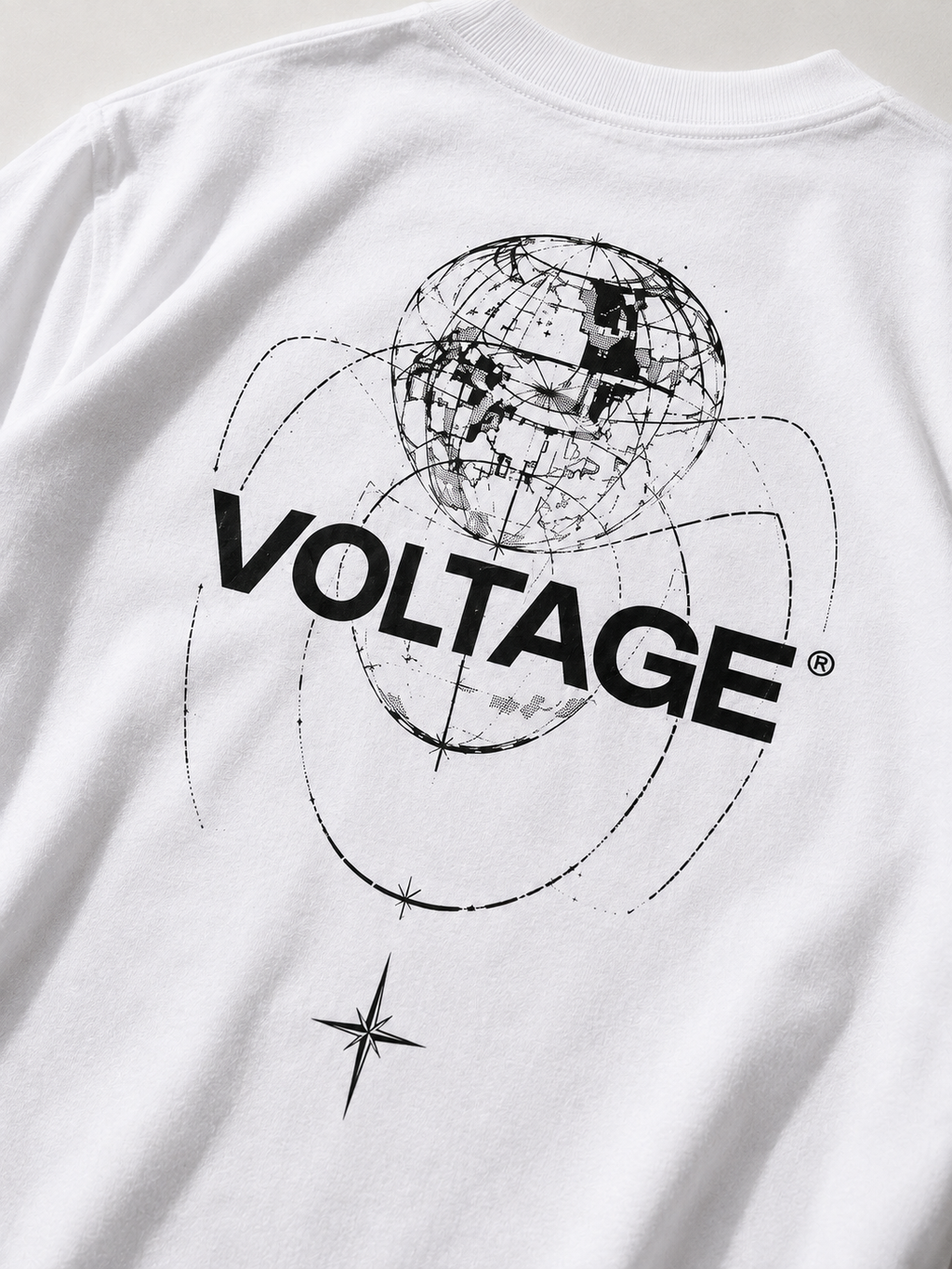 VOLTAGE SIGNATURE TEE — WHITE