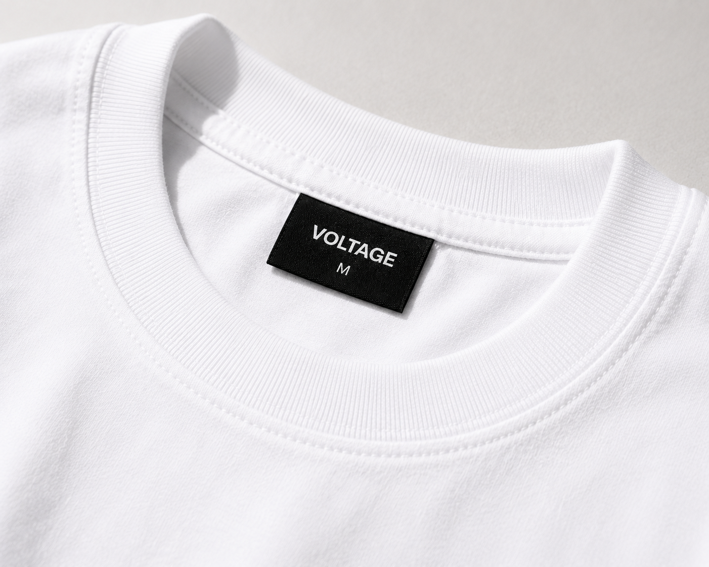 VOLTAGE SIGNATURE TEE — WHITE