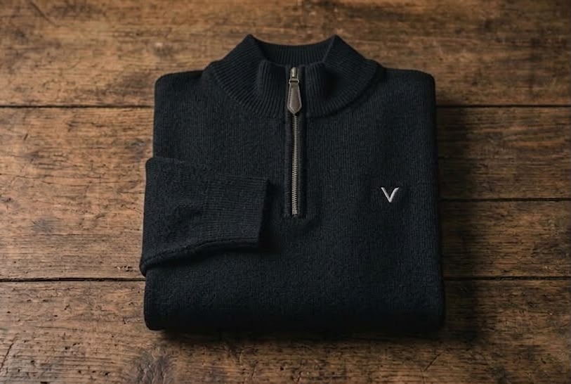 Jersey quarter zip