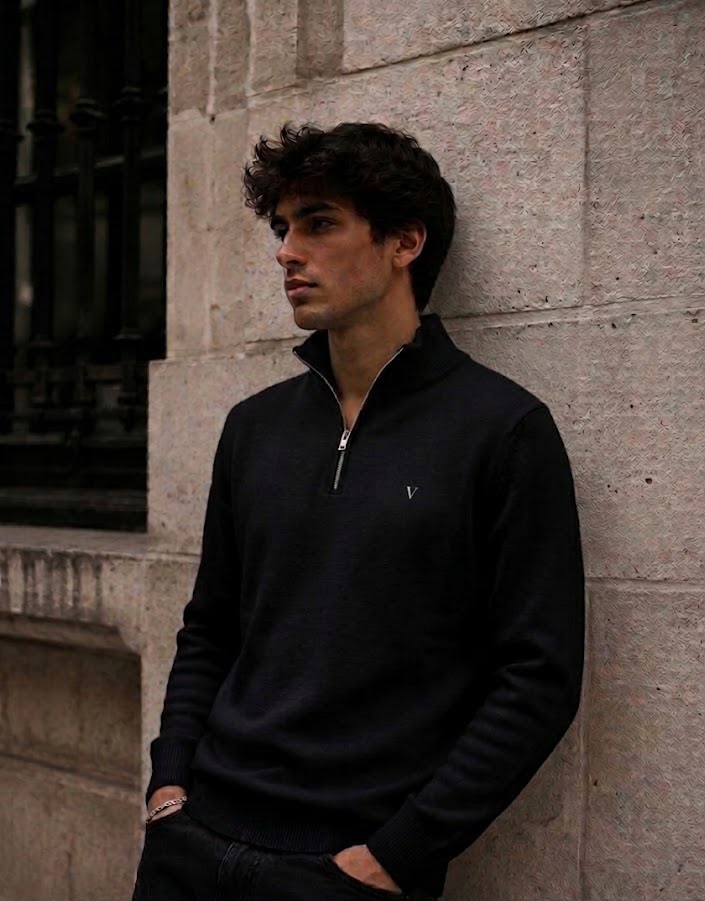 Jersey quarter zip