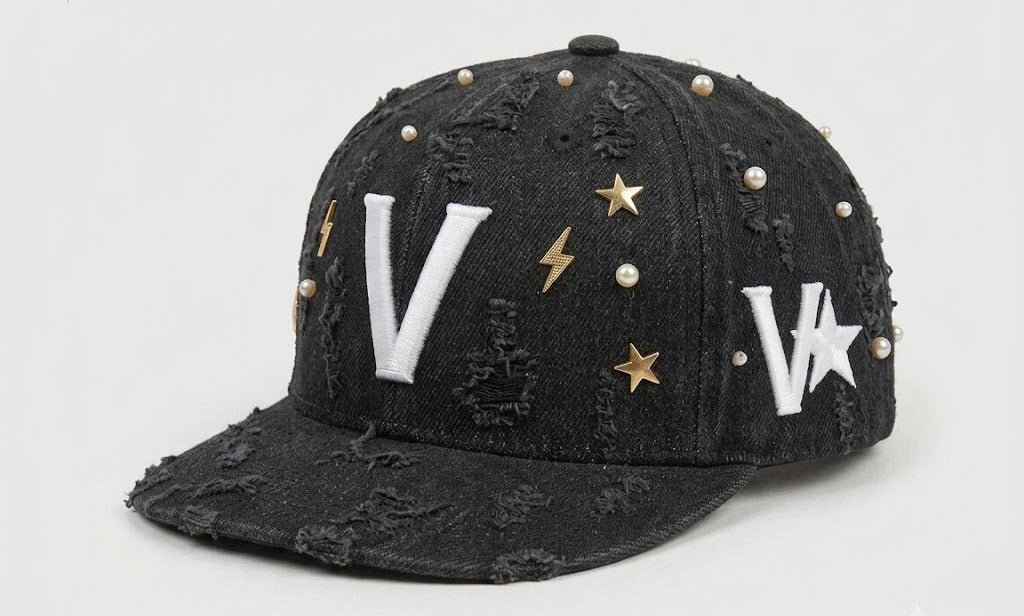Gorra Denim Ripped – Black & Pearl Edition